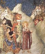 Simone Martini Saint Martin Renounces his Weapons oil painting artist